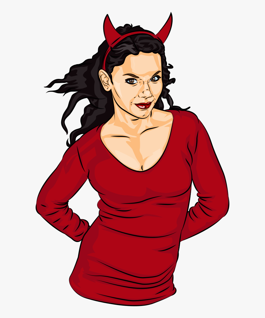 Demon Clipart Protected - Lady Devil, Transparent Clipart