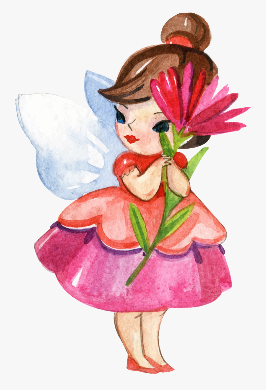 Disney Fairies Fairy Watercolor Painting Cartoon - Birthday Invitation Fairy Theme, Transparent Clipart
