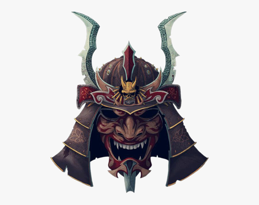 Demon Clipart Ghost - Demon Samurai Mask, Transparent Clipart