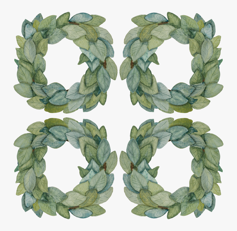Transparent Magnolia Clipart Black And White - Magnolia Leaf Wreath Clipart, Transparent Clipart