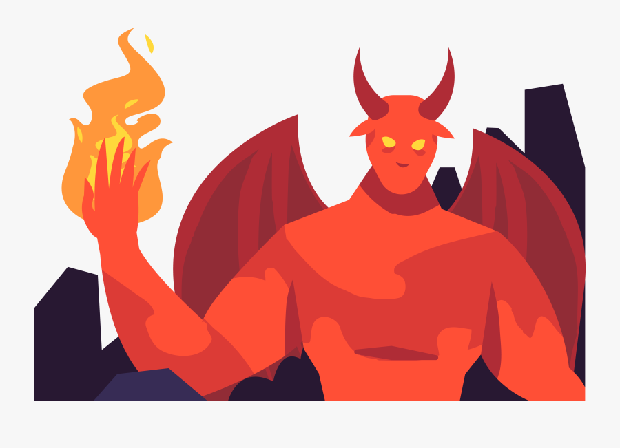 Transparent Library Vector Angel Devil Girl - Transparent Background Devil Clipart, Transparent Clipart