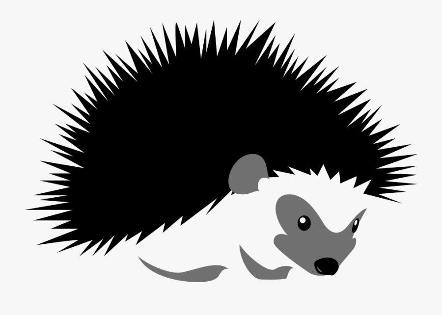 Clip Art Cute Realistic Clipart Of Old World Porcupine - Silhouette Hedgehog Clipart, Transparent Clipart