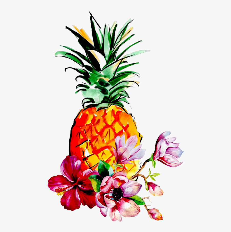 Kris Art "magnolia Flower - Watercolor Pineapple Drawing, Transparent Clipart