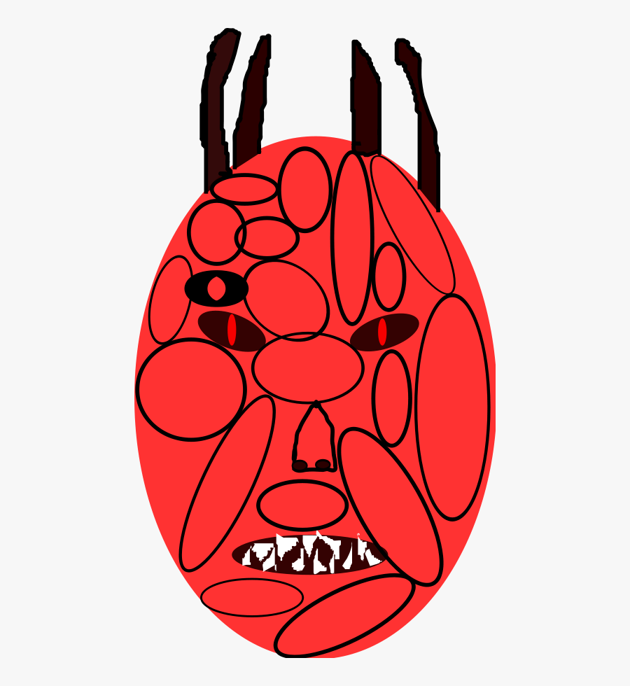Demon Head - Clip Art, Transparent Clipart