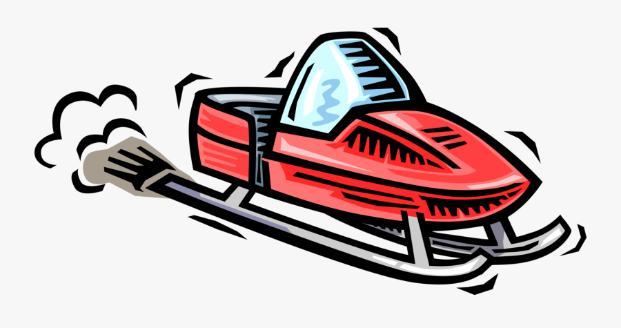 Vector Illustration Of Snowmobile Snowmachine Vehicle - Ski Doo Clip Art, Transparent Clipart