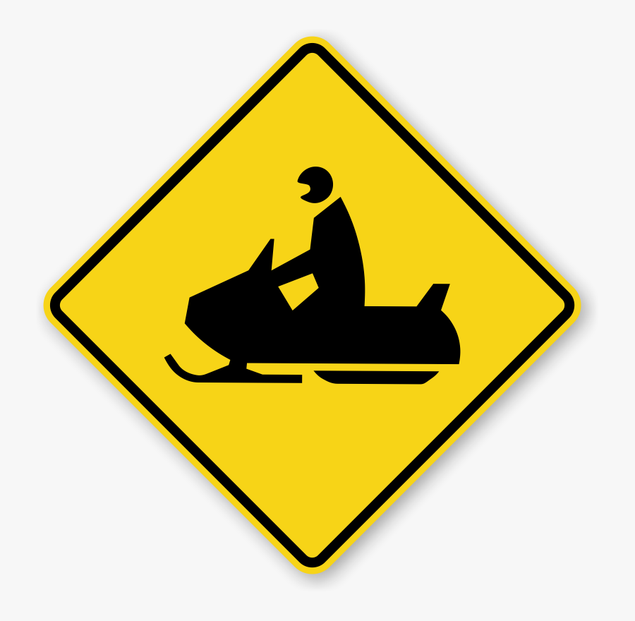 Clipart Diamond Road Sign - Snowmobile Road Sign, Transparent Clipart