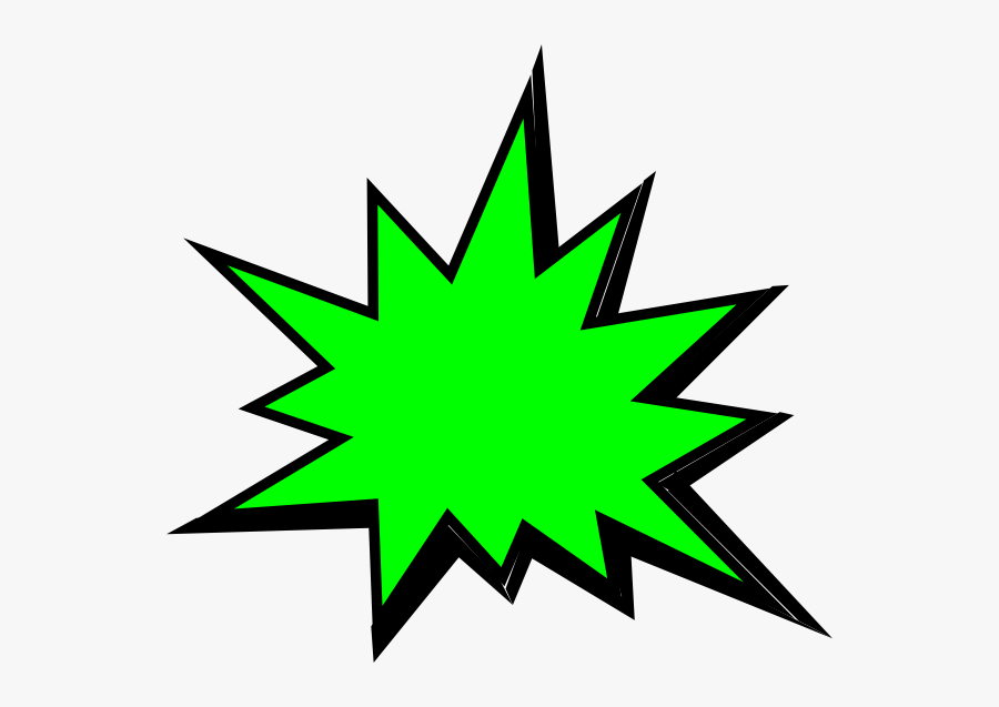 Comic Book Pow Bubble, Transparent Clipart