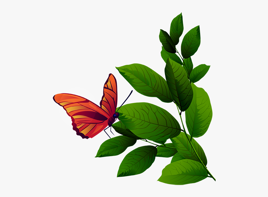 Clipart Royalty Free Stock Magnolia Clipart Garland - Butterfly, Transparent Clipart