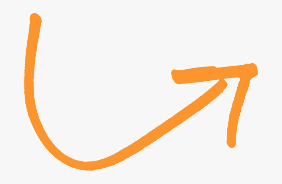 Orange Arrow Mark Png, Transparent Clipart