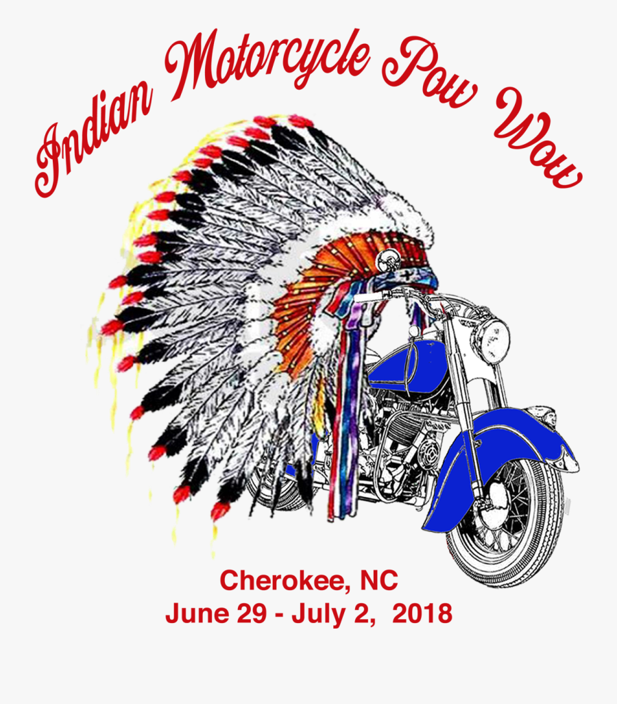 Tribal Thunder Indian Motorcycle - Native American Headdress Tattoo Design, Transparent Clipart
