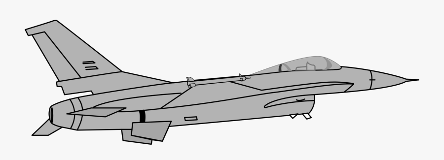 Propeller Driven Aircraft,line Art,angle - Clipart Fighter Jet F 16, Transparent Clipart