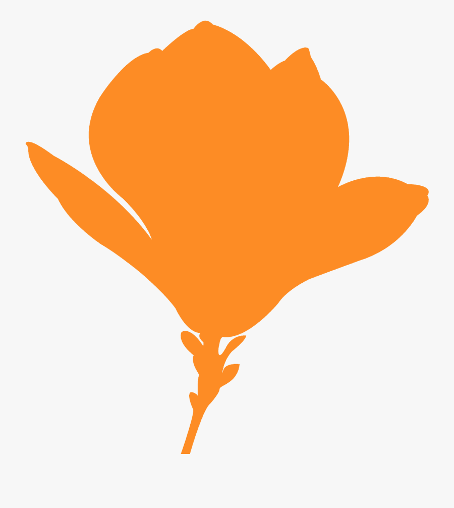 Magnolia Flower Silhouette, Transparent Clipart