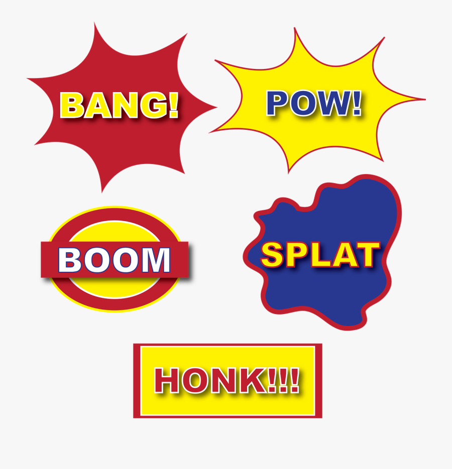 Batman Pow Font - Blank Comic Book Bam Pow, Transparent Clipart