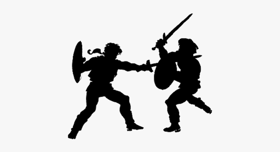 Collection Of Fight - 2 Men Fighting With Swords, Transparent Clipart