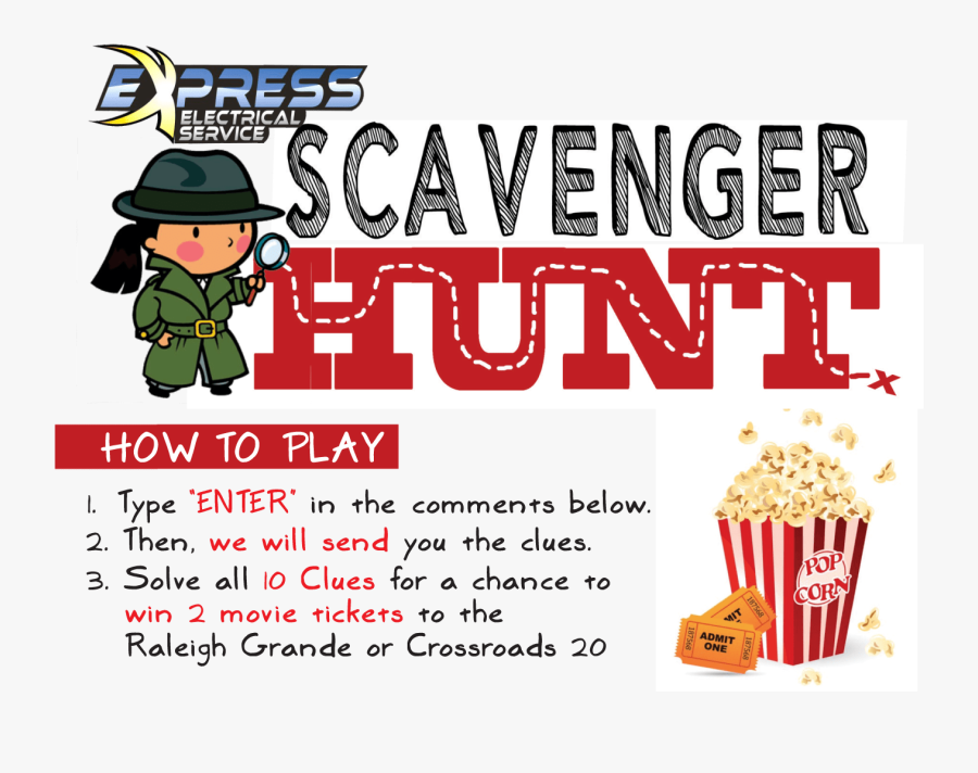 Express Scavenger Hunt, Express Raleigh, Express Electrical - Detective, Transparent Clipart