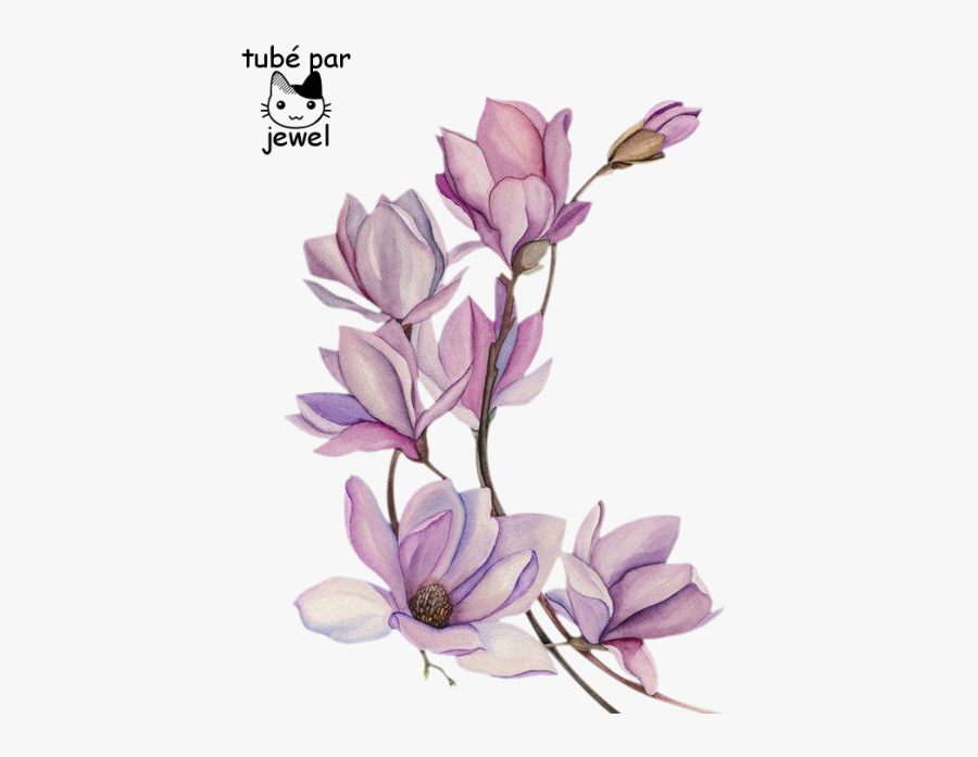 Tattoo Flower Watercolour Watercolor Flowers Painting - Watercolor Flower Tattoo Drawing, Transparent Clipart