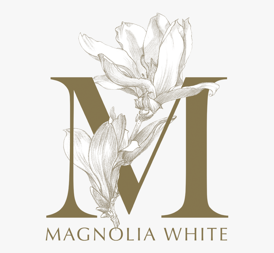 Magnolia Clipart White Floral - Magnolia White And Black, Transparent Clipart
