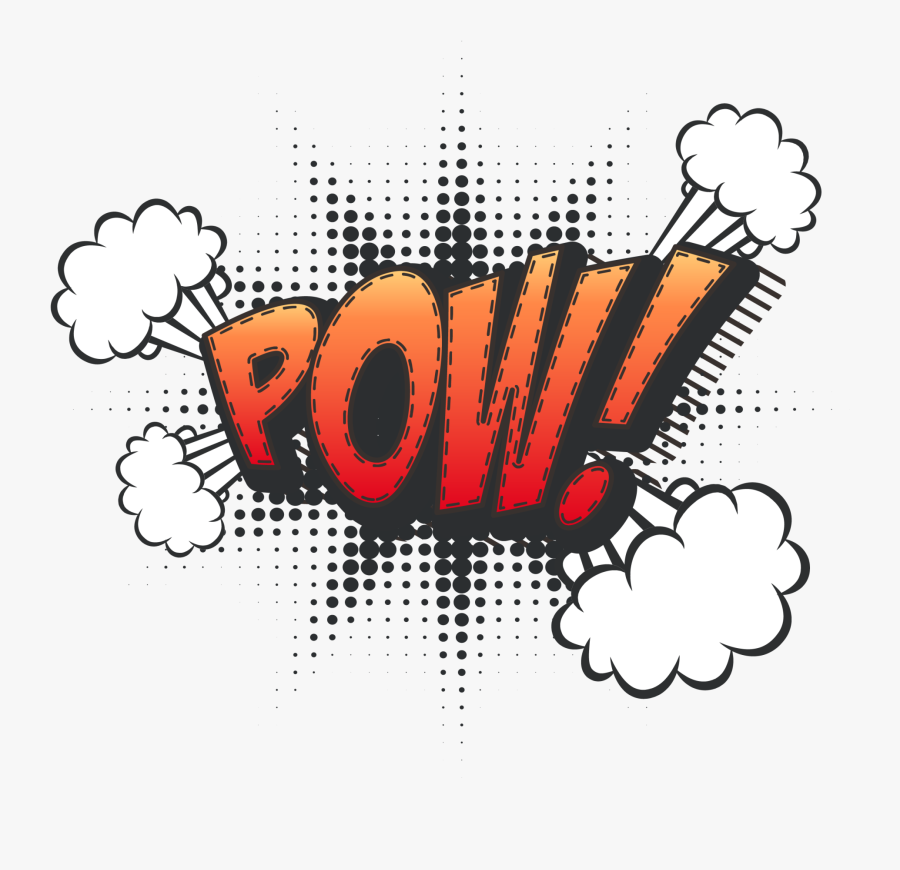#pow #pow # #hit #effect #comic #comics #emetcomics - Comic Hit Effect, Transparent Clipart