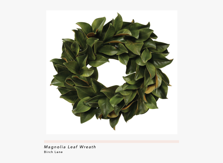 Magnolia Leaves Wreath, Transparent Clipart