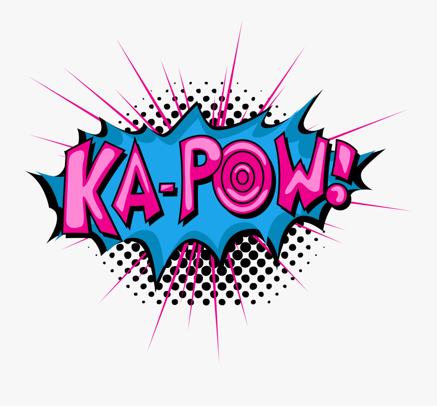 Pow Png Pink - Ben Day Dots Png, Transparent Clipart