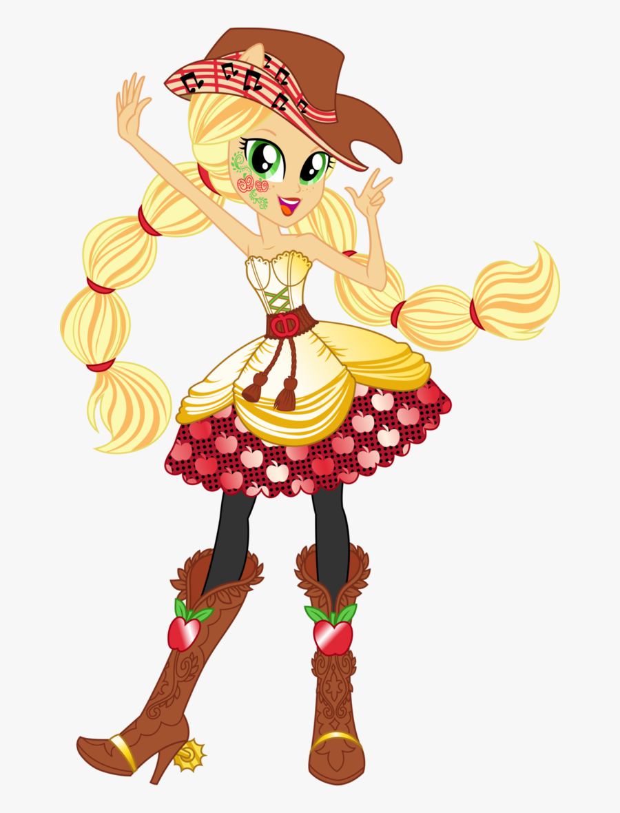 Boho Vector Attire - My Little Pony Equestria Girls Rainbow Rocks Apple, Transparent Clipart