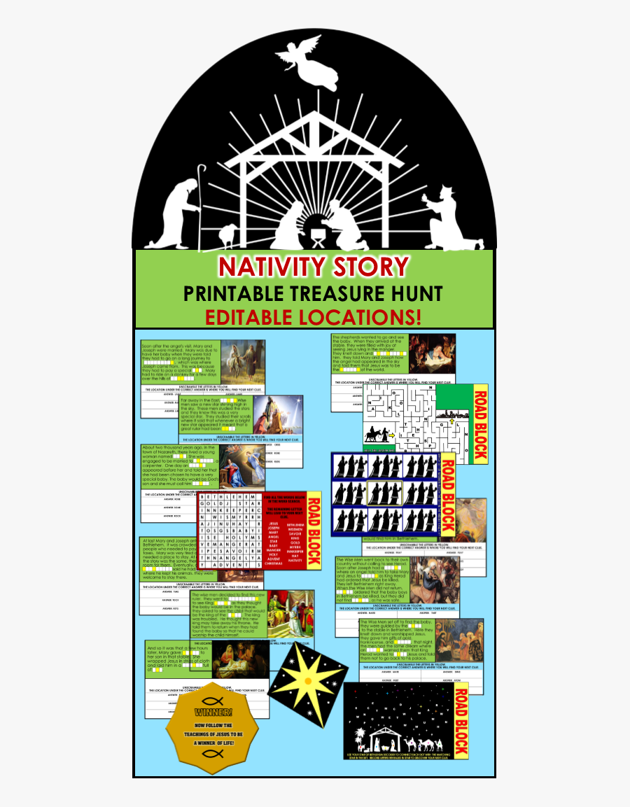 Church Scavenger Hunt Kids Christmas, Transparent Clipart