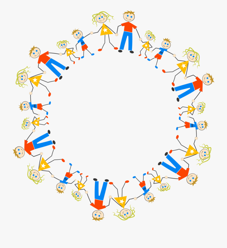 Transparent Postcard Clipart - Stick Figures In A Circle, Transparent Clipart