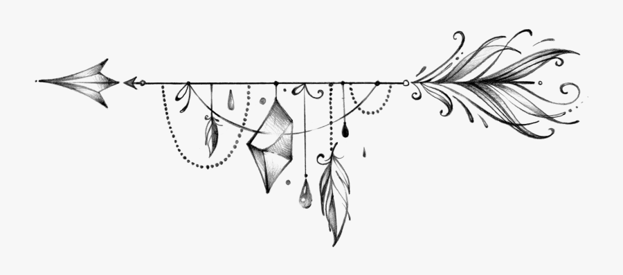 Transparent Boho Arrow Clipart - Boho Arrow Clip Art, Transparent Clipart