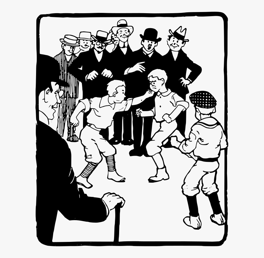 Art,people,monochrome Photography - Public Fight Clipart, Transparent Clipart