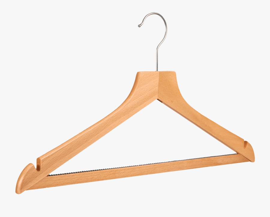 Wooden Clothes Hanger - Clothes Hanger, Transparent Clipart