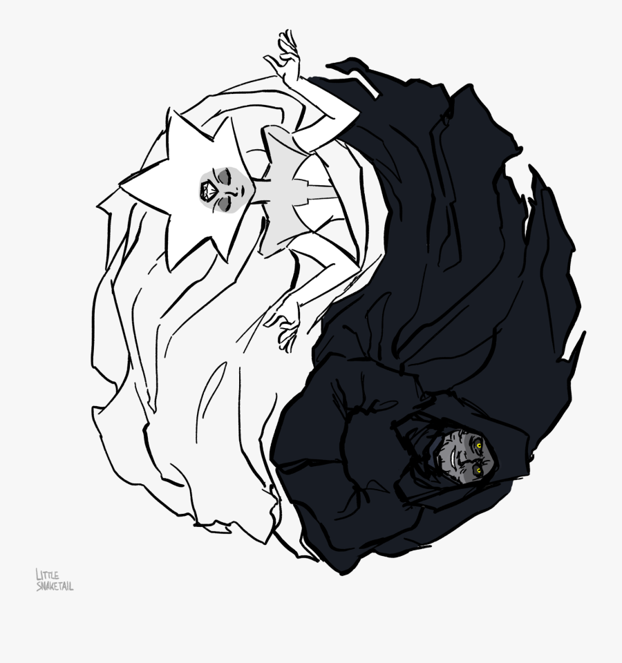 Transparent Tree Sketch Png - White And Black Diamond Steven Universe, Transparent Clipart