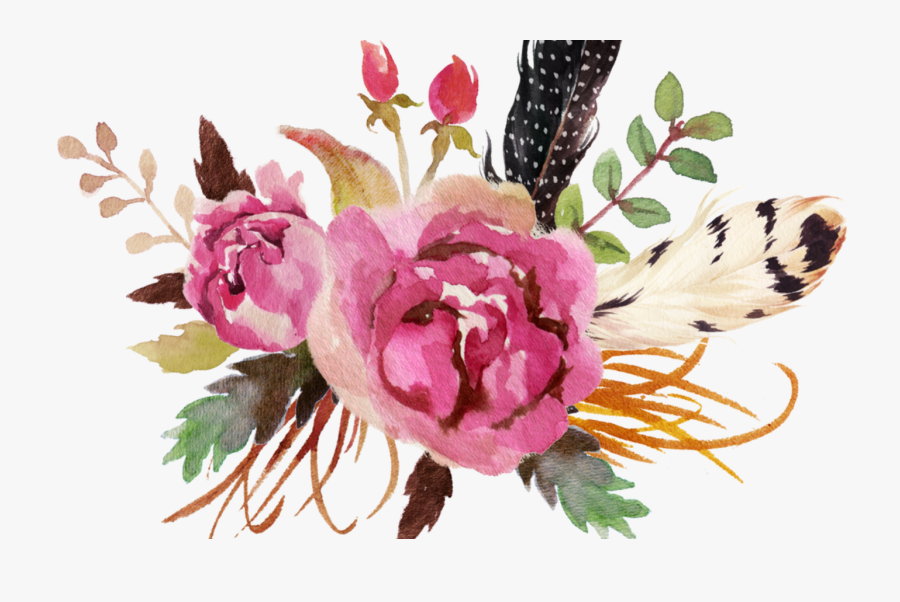 Transparent Boho Clipart - Cow Skull With Flower Crown, Transparent Clipart