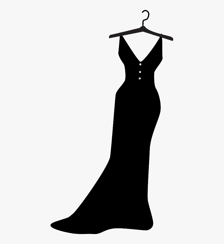 Costura E Roupas Riblackandreddress06 Minus - Dress In Hanger Png, Transparent Clipart
