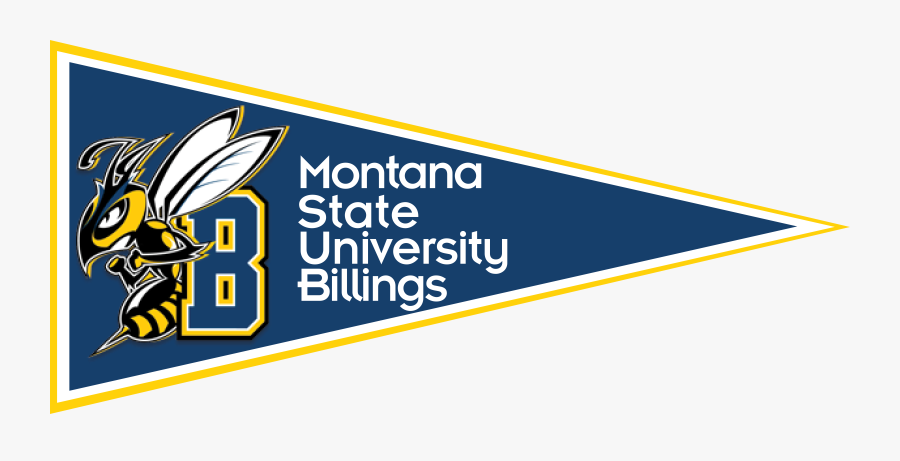 Montana State University Billings Pennant - Msu Billings, Transparent Clipart