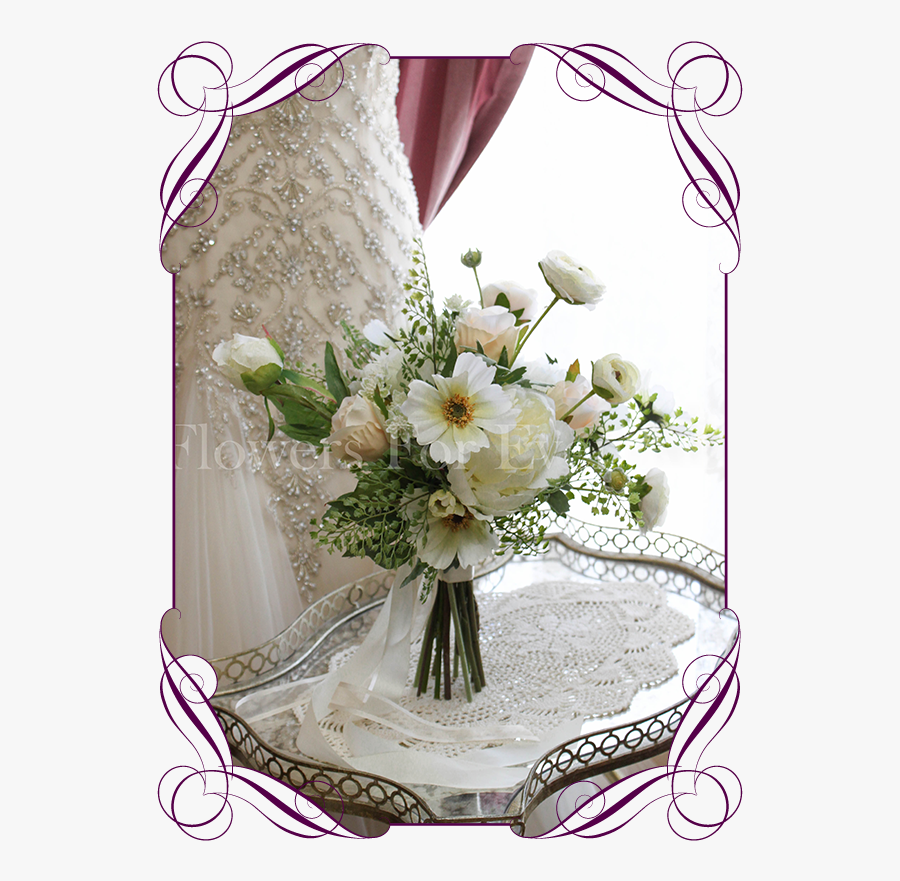 Clip Art Riley Package Flowers For - Wedding Bouquet White Cosmos, Transparent Clipart