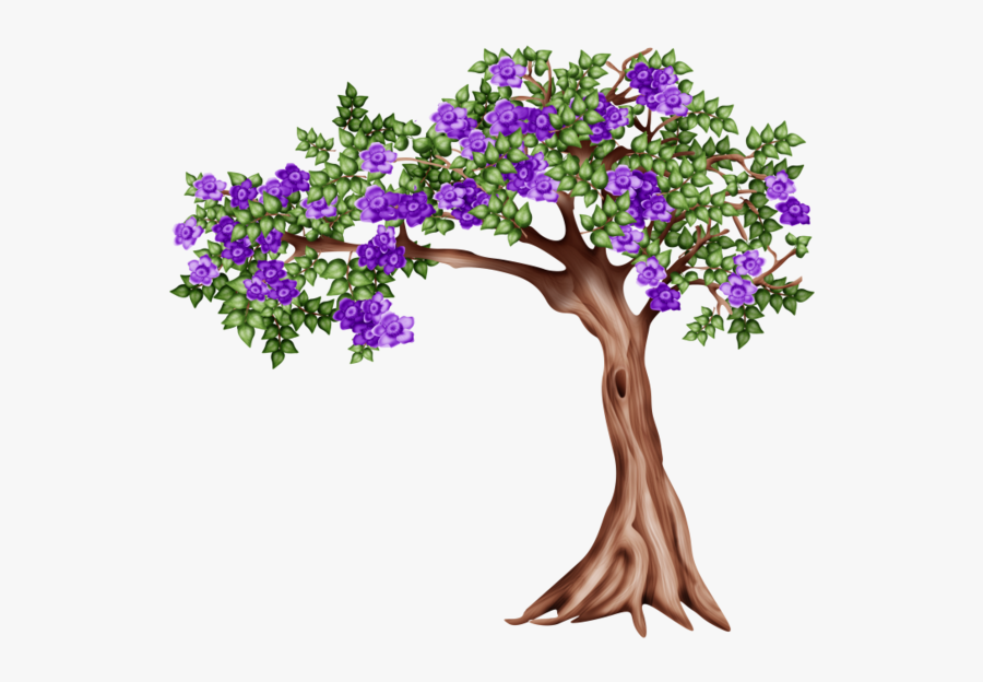 Desenho De Arvores Floridas, Transparent Clipart
