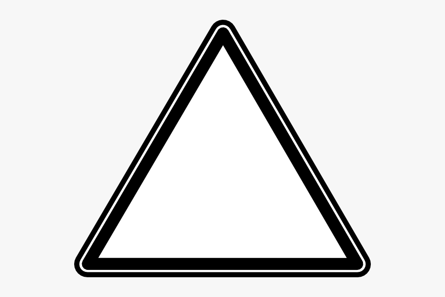 Triangle Black And White, Transparent Clipart