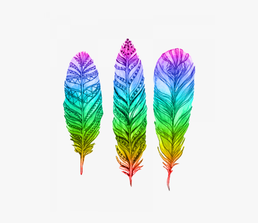 Boho Feather Png Images Transparent Png - Pióra Rysunek, Transparent Clipart