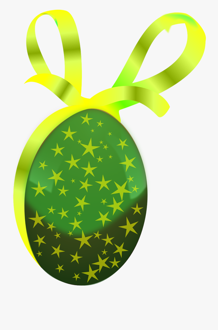 Egg,gift,easter,easter Egg,green,ribbon,free Vector - Oeuf De Paques Vert, Transparent Clipart