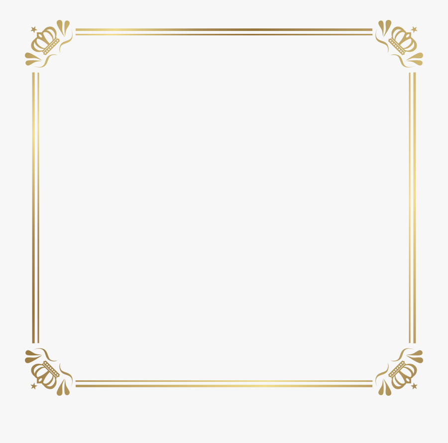Frame Border With Crowns - Border Clip Art Crown Png, Transparent Clipart