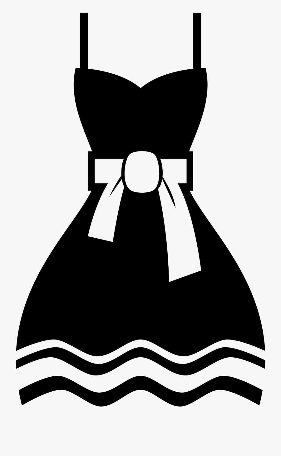Dress Emoji Black And White Clipart , Png Download - Little Black Dress Emoji, Transparent Clipart