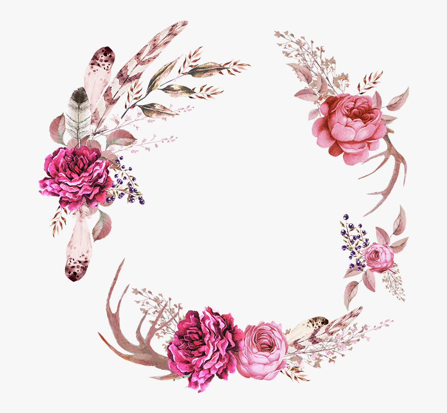 14 Cliparts For Free - Cadre Fleur, Transparent Clipart