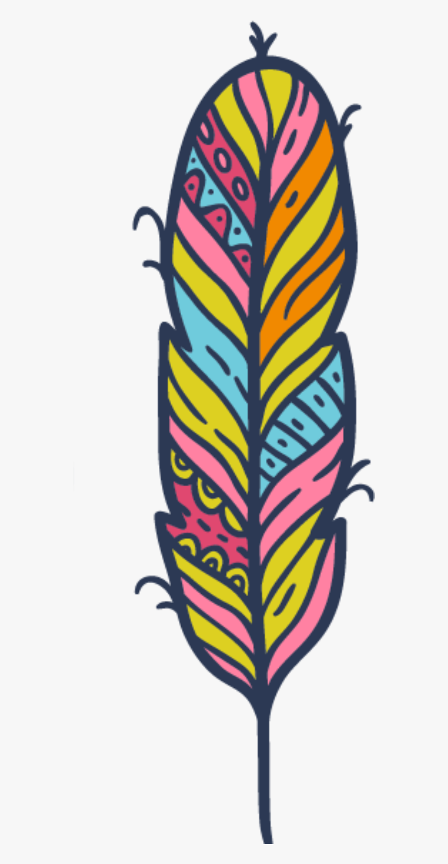 #feather #colourful #boho #bohemian #bohofeathers #featherart - Illustration, Transparent Clipart