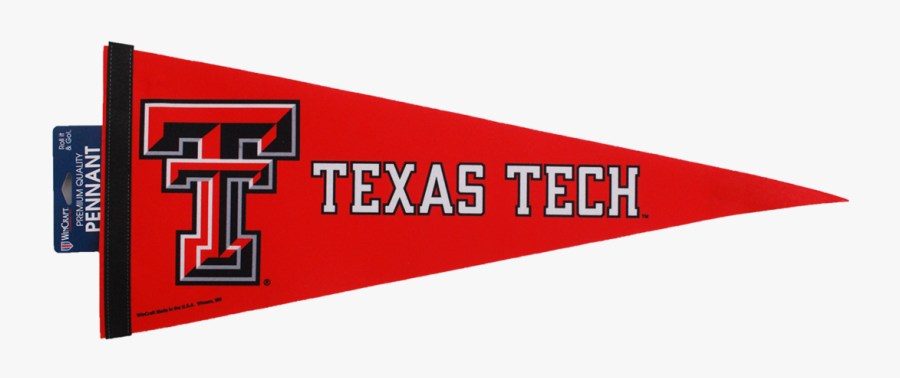 Red Pennant Double T / Texas Tech - Texas Tech University Pennant, Transparent Clipart