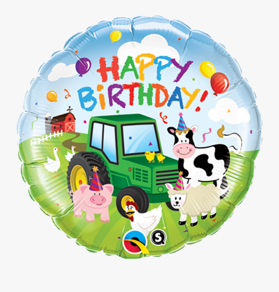 Happy Birthday John Deere Tractor Clipart , Png Download - Farm Animal Balloons, Transparent Clipart