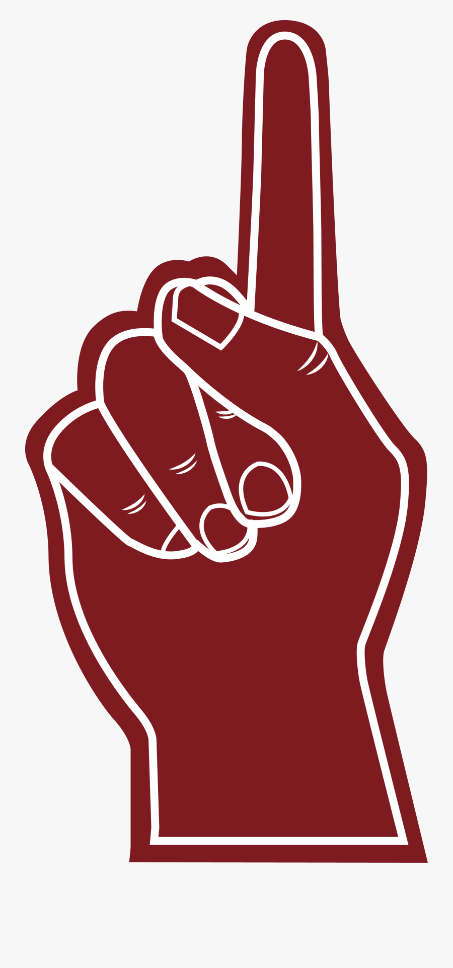 Transparent Middle Finger Clipart - One Finger Vector Png, Transparent Clipart