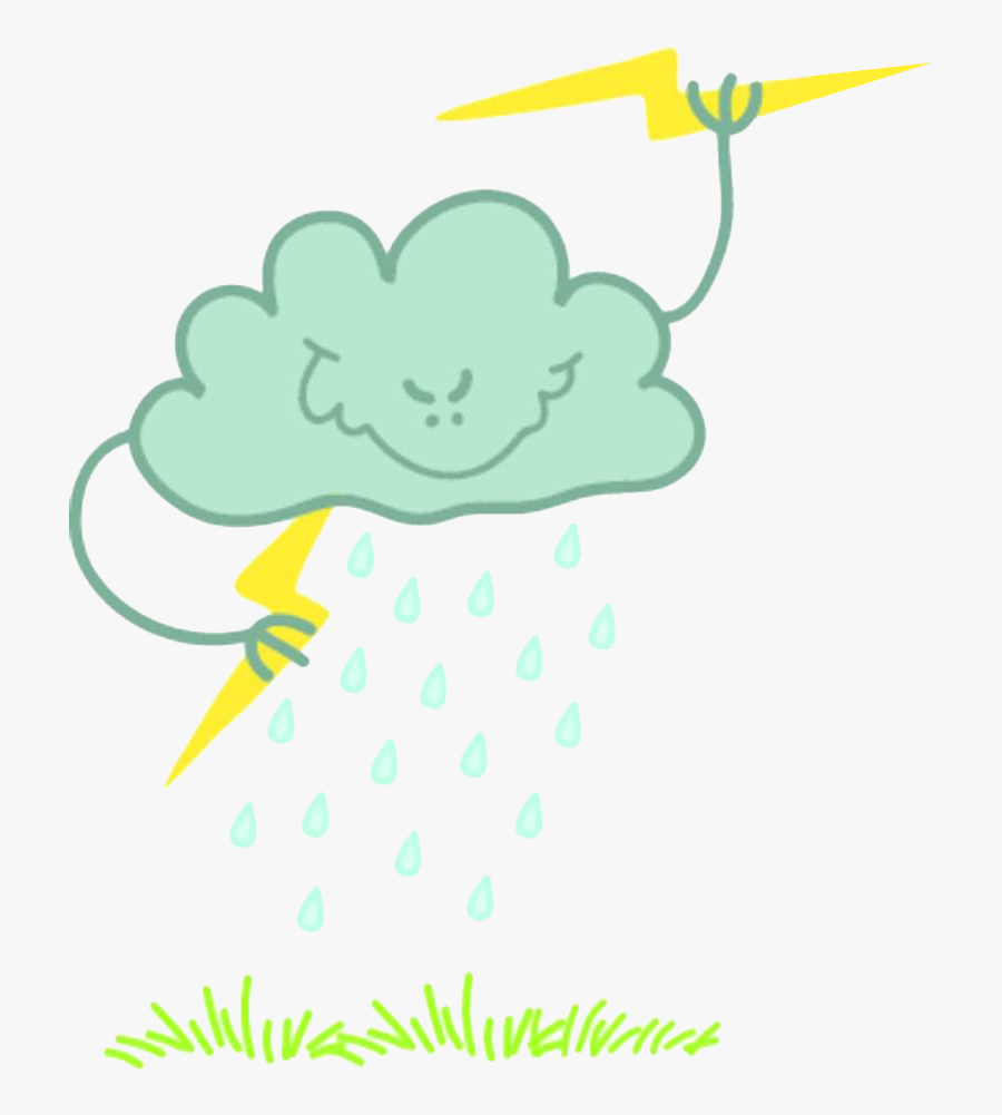Lightning Thunderstorm Cloud - Illustration, Transparent Clipart