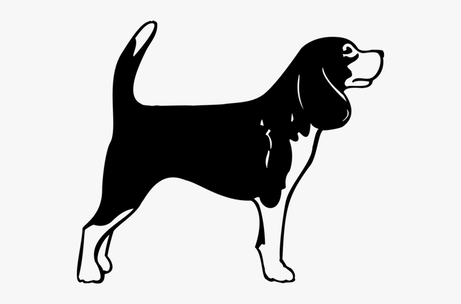 Dogs Clip Art Library Download - Beagle Clipart Black And White, Transparent Clipart