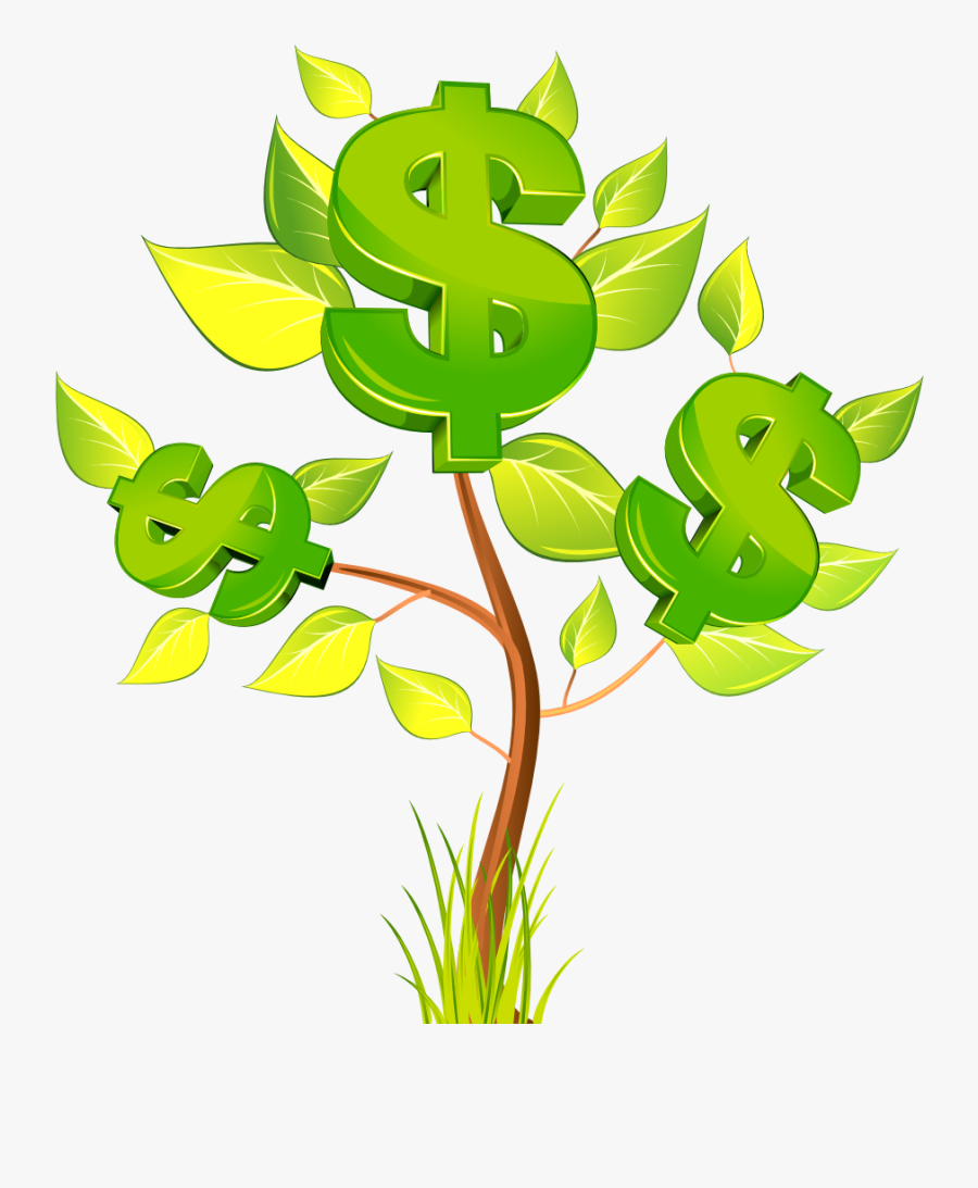 Transparent Make A Plan Clipart - Money Tree Free Vector, Transparent Clipart