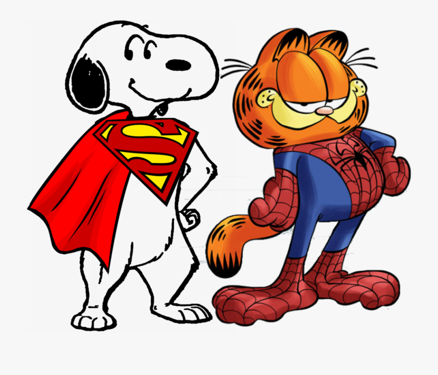 Super Beagle And Spidercat By Bradsnoopy97 - Garfield Png, Transparent Clipart